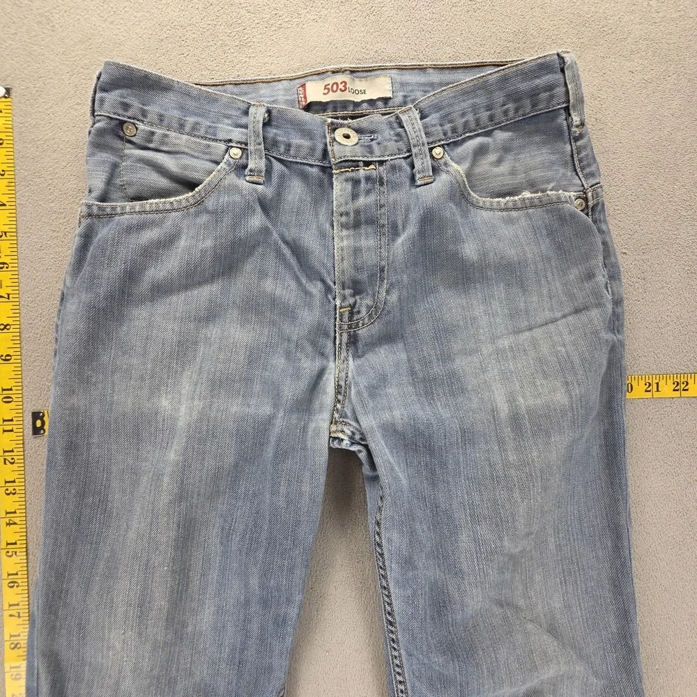 Vintage Levis Engineered Jeans Mens Blue 503 Loose Zip Fly Fits 29x30